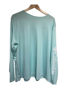 Columbia Shirt Long Sleeve Omni-Shade  Shirt Size 3X Mint Green 
New with tags